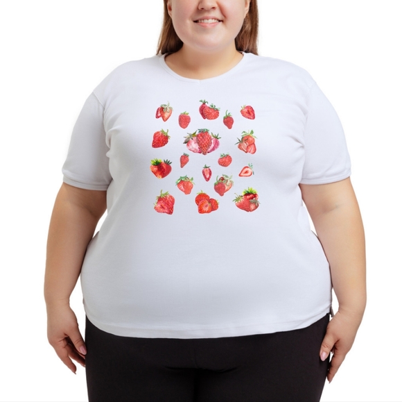 Strawberry Shirt, Fruit Shirt, Cute Strawberry Shirt,Watercolor Strawber… - Picture 5 of 11